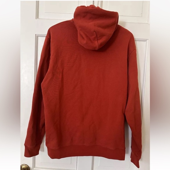 MCQ BY ALEXANDER MCQUEEN Sun Patch Logo Pullover Hoodie In Rust S - Picture 5 of 8